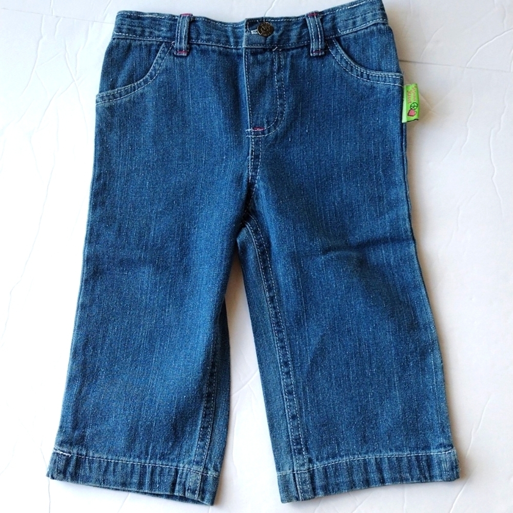 SESAME STREET‎ Jeans Toddlers 4T Blue Denim Pants Four Pockets Pull On